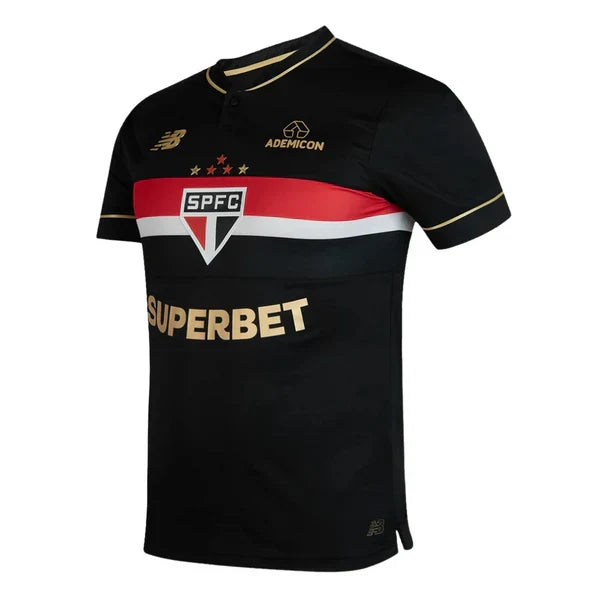 Camisa Sao Paulo Tricolor Third 25/26 - Preta - Fan version
