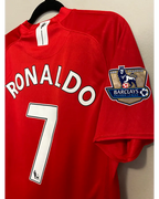 Cristiano Ronaldo CR7 Manchester United 2007 2008 EPL Retro Red Jersey Trikot