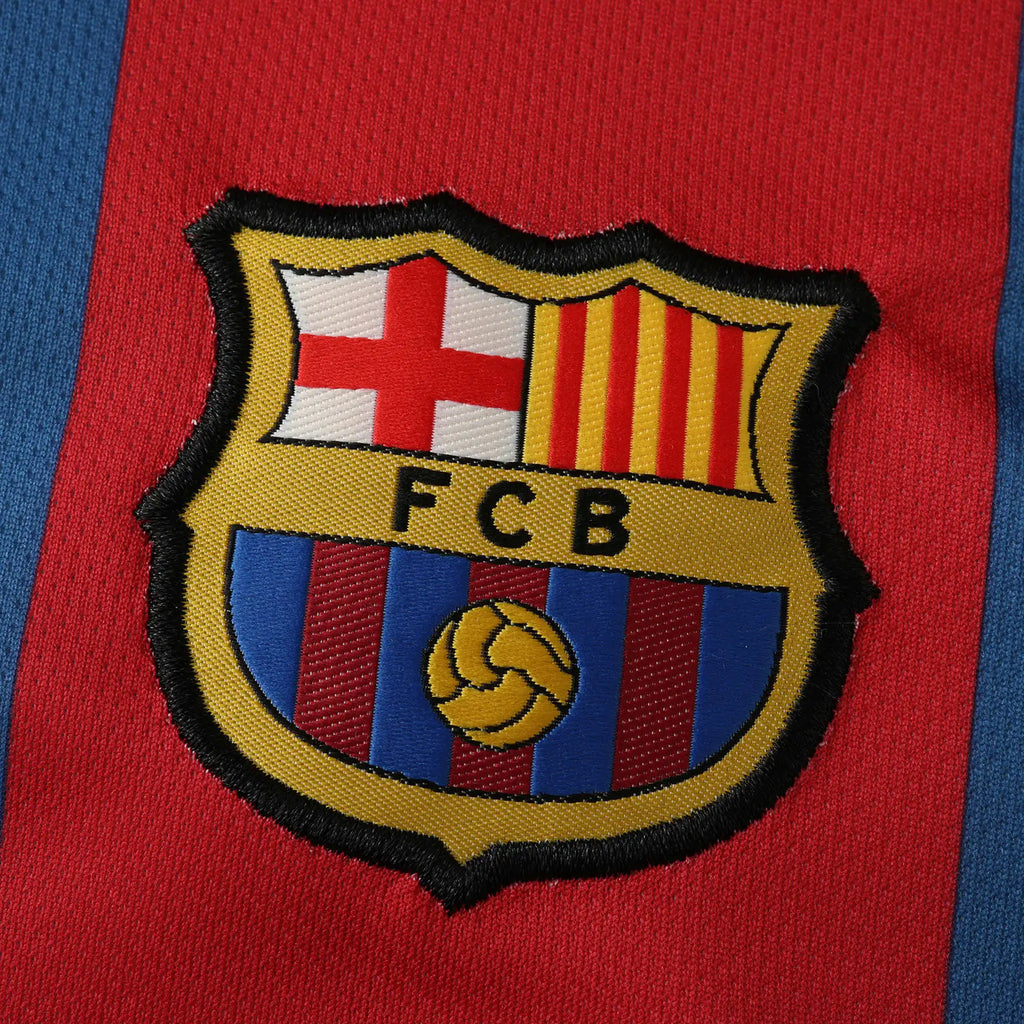Lionel Messi Barcelona 2011 London Final Kids Retro Football Jersey Kit