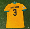 Andreas Brehme Bayern Munich Yellow Retro Football Jersey Kit