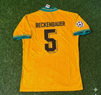 Franz Beckenbauer Bayern Munich Yellow Retro Football Jersey Kit