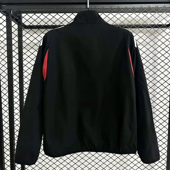 Chaqueta negra y roja 2025/26 con cremallera completa del Benfica