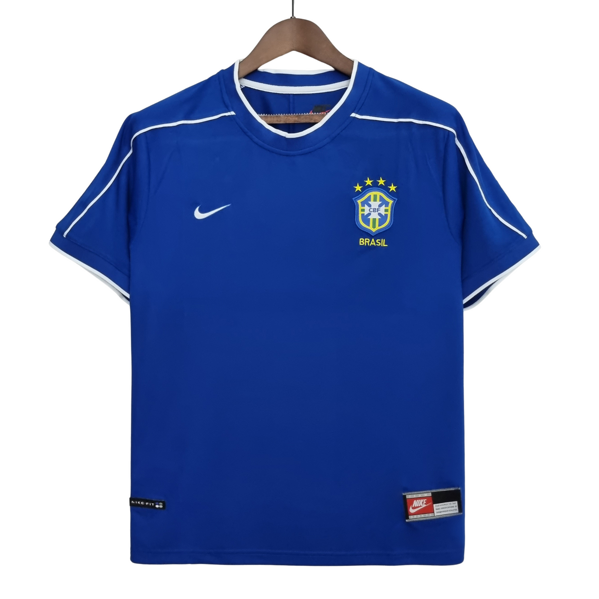 Camiseta retro de visitante de Brasil 1998 