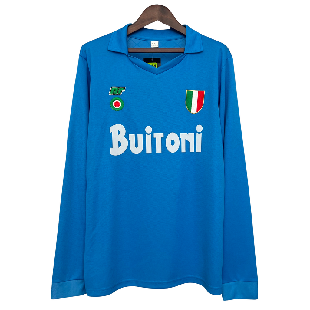 Camiseta de local del SSC Napoli 87/88 Retro Manga Larga 