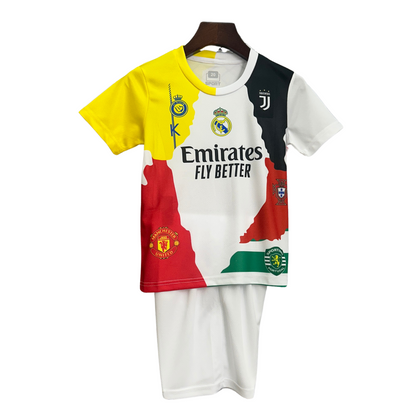 Kit de leyendas de Cristiano Ronaldo 25/26 para niños 