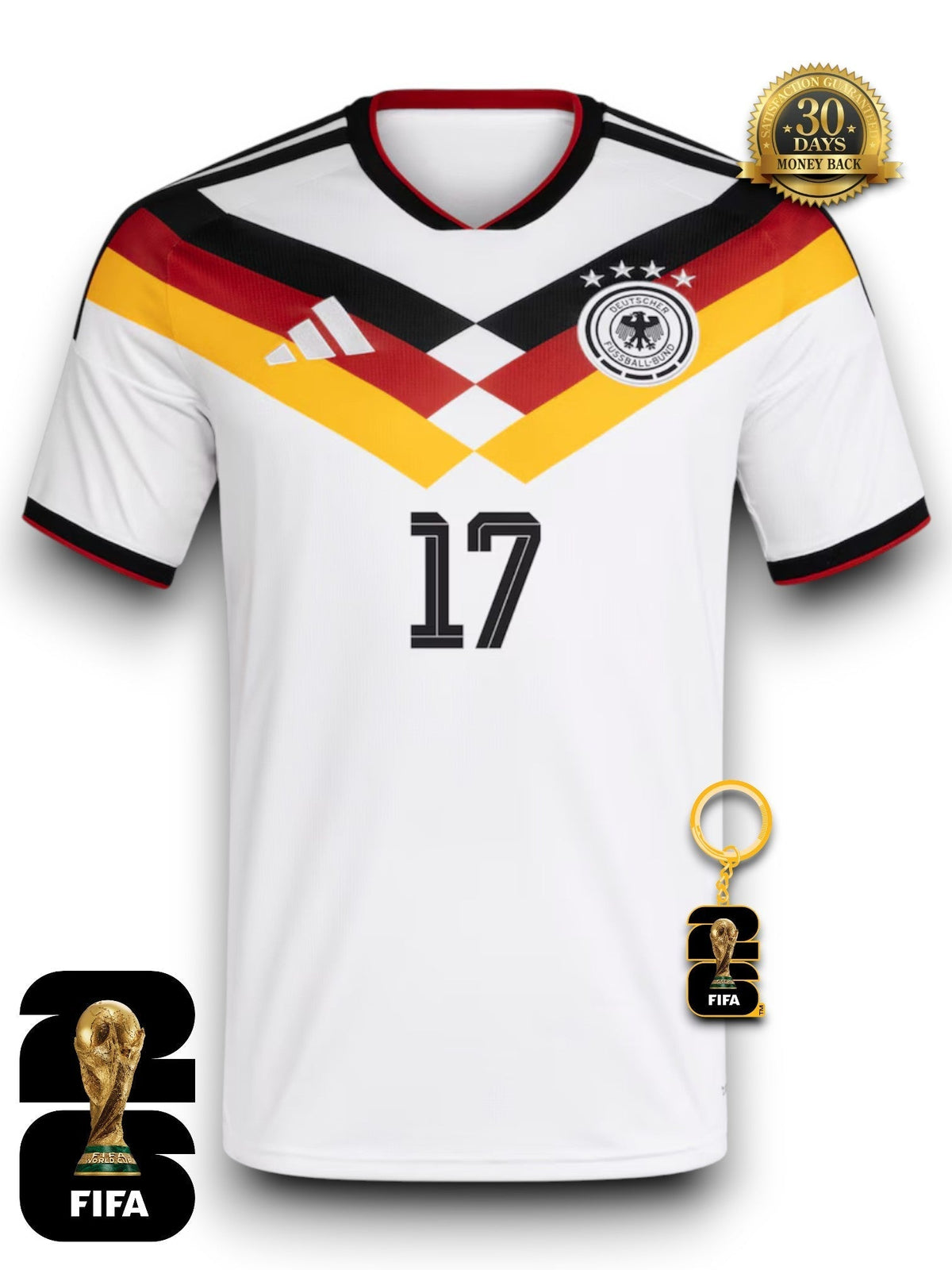 Camiseta de Alemania para el Mundial 2026 n.° 17 WIRTZ