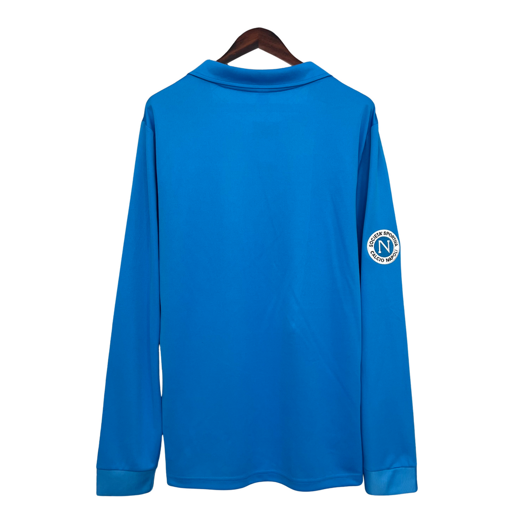 Camiseta de local del SSC Napoli 87/88 Retro Manga Larga 