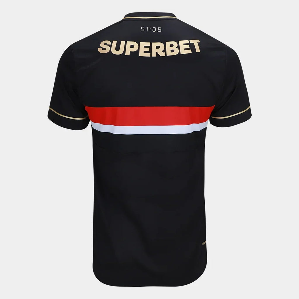 Camisa Sao Paulo Tricolor Third 25/26 - Preta - Fan version