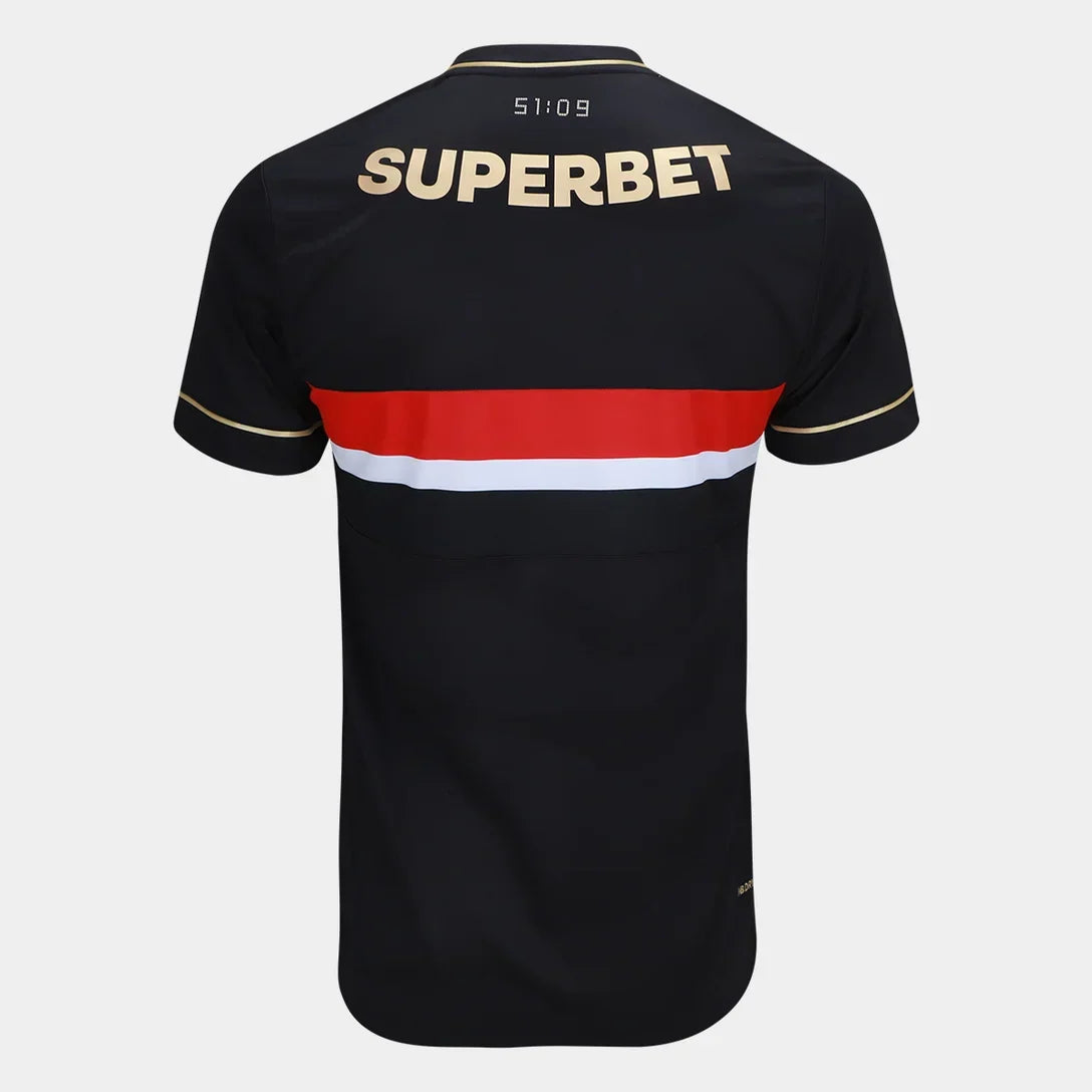 Camisa Sao Paulo Tricolor Third 25/26 - Preta - Fan version