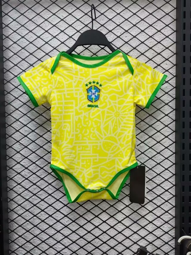 Body Baby Brazil Amarelo/Verde Brasil