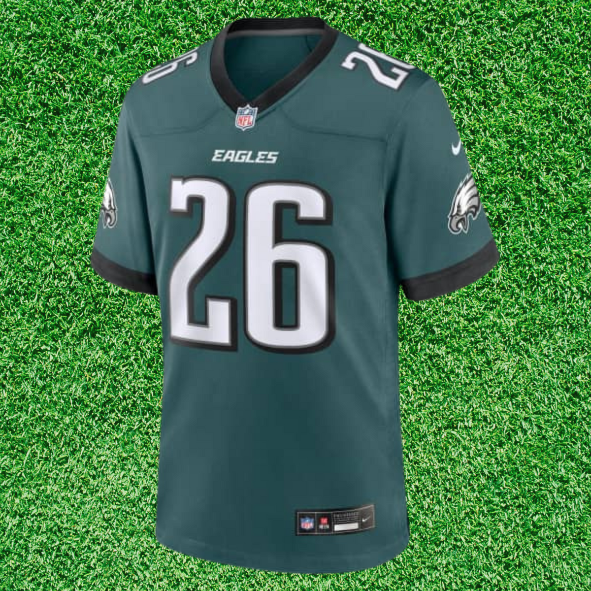 Camiseta de los Eagles n.° 26 Barkley verde oscuro de la NFL 