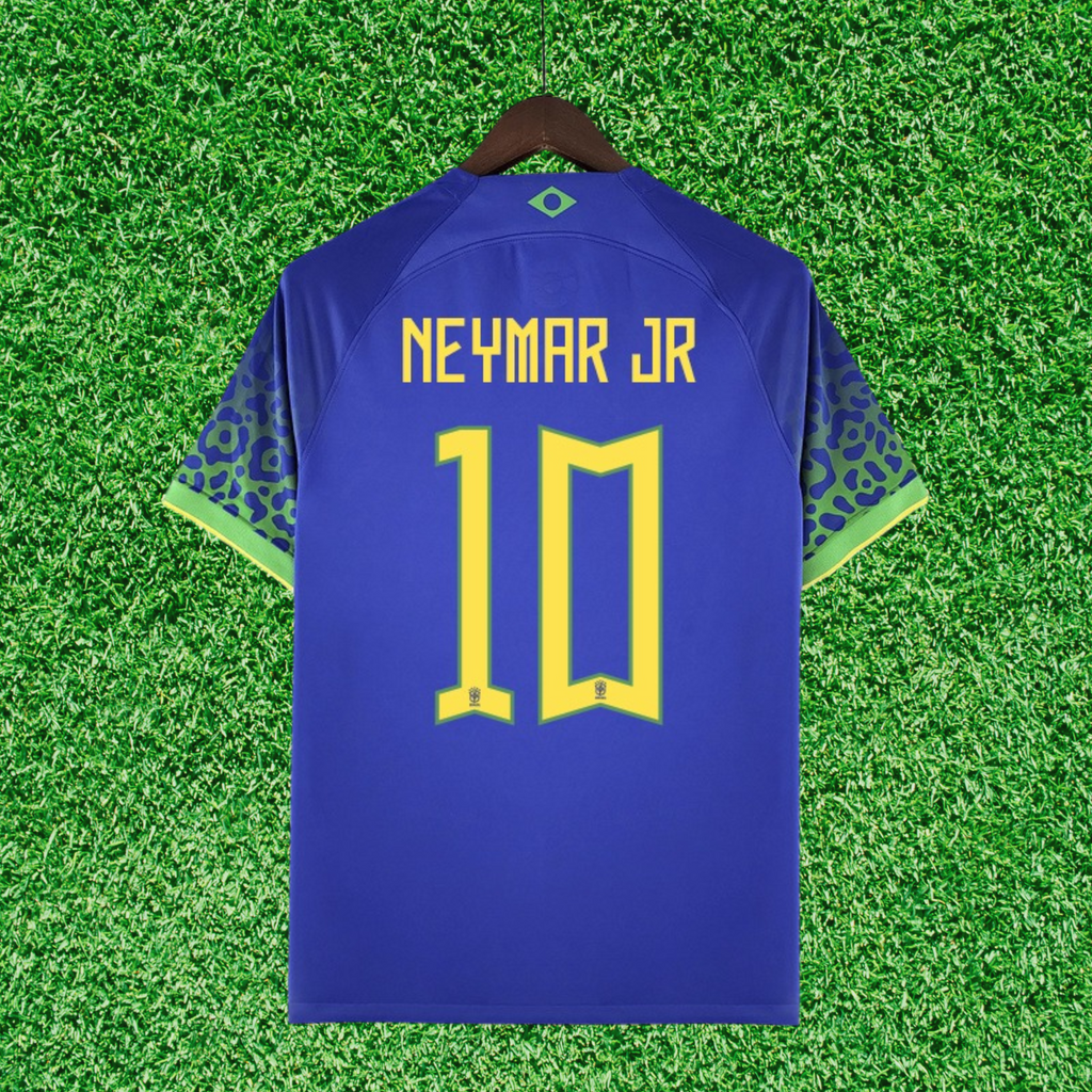 Camiseta de visitante de Brasil 2022, versión para aficionados 
