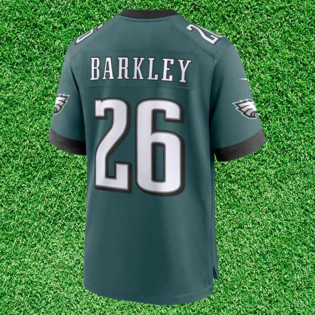 Camiseta de los Eagles n.° 26 Barkley verde oscuro de la NFL 