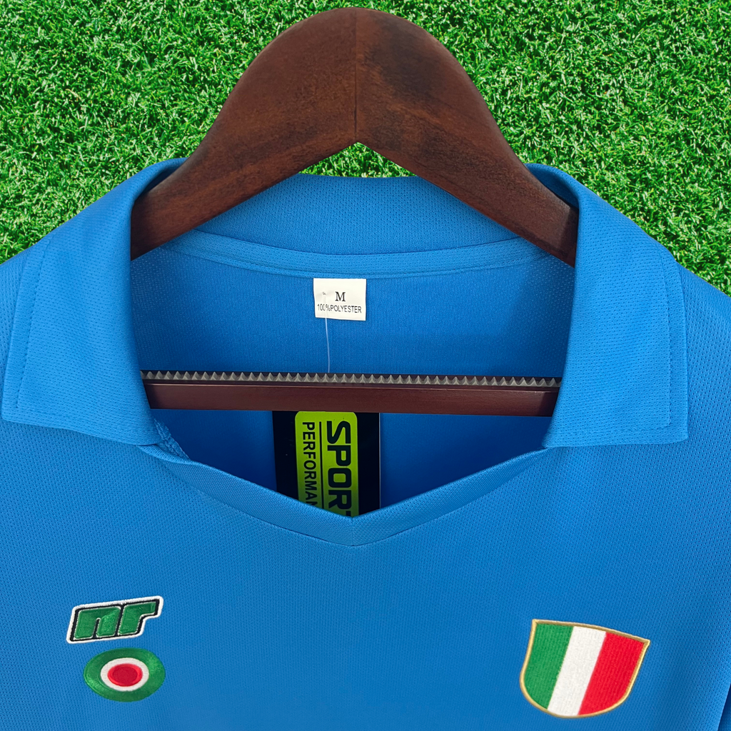 Camiseta de local del SSC Napoli 87/88 Retro Manga Larga 