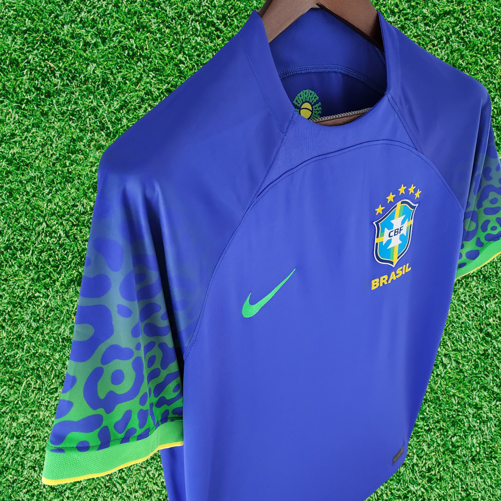 Camiseta de visitante de Brasil 2022, versión para aficionados 