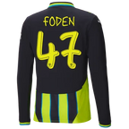 #47 Foden Manchester City Away Jersey 2024/2025 Long Sleeve