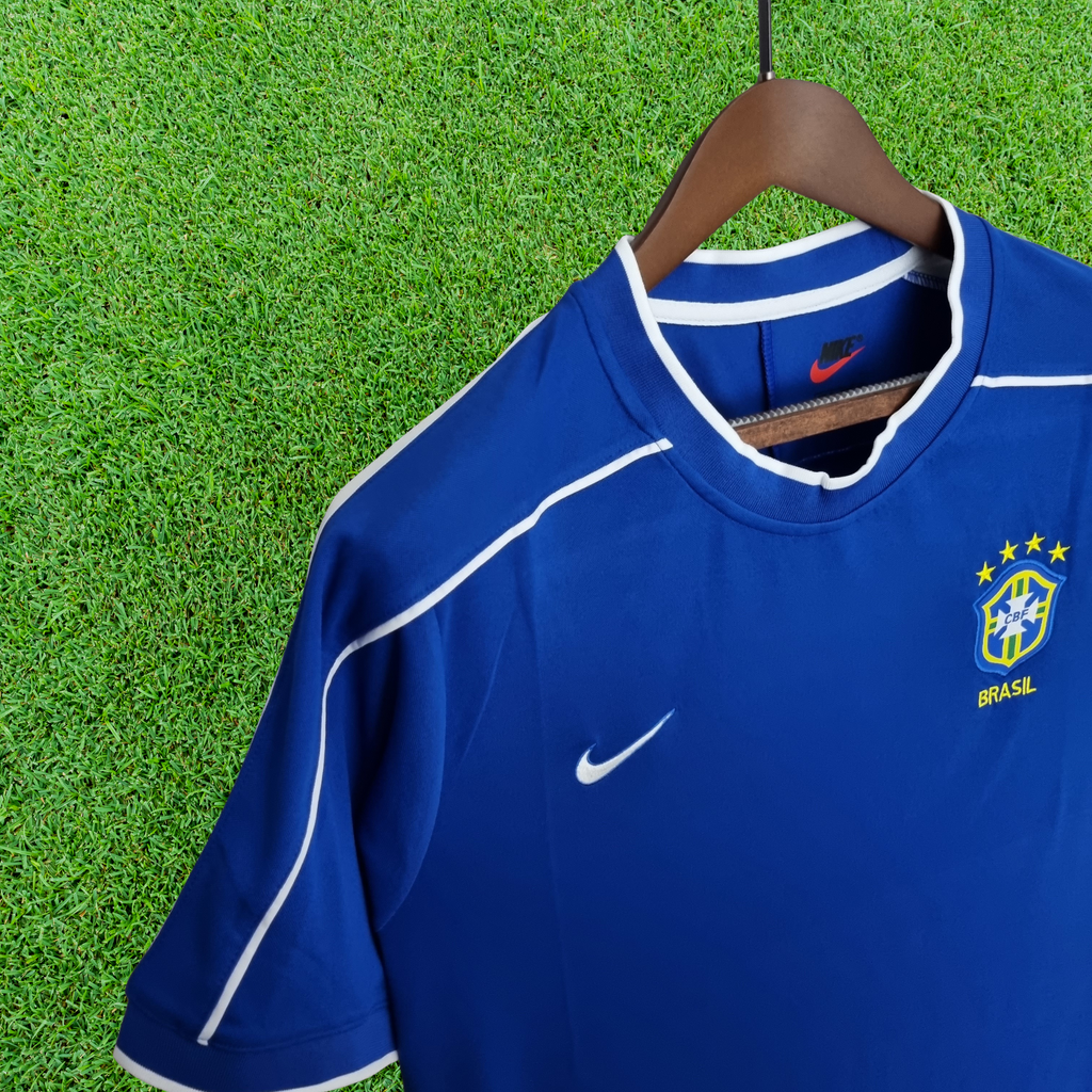 Camiseta retro de visitante de Brasil 1998 