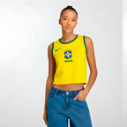Brazil 26 Home Cropped Jersey