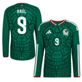 México Local RAÚL 9 Auténtico Jugador [Slim Fit] Jugador [Slim Fit] Jugador [Slim Fit] Jugador Camiseta Manga Larga Copa Mundial 2026