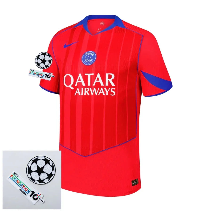 Paris Saint-Germain Third Fan Jersey 2025/26 Patches UCL + 10th Anniversary UEFA.