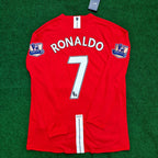 Cristiano Ronaldo Manchester United 2008 EPL Patch Retro Long Sleeve Jersey