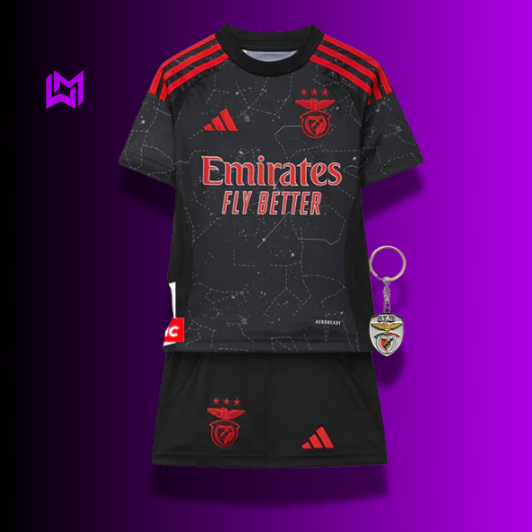 Conjunto Infantil Benfica Alternativa 2024/25 - ÚLTIMAS UNIDADES! 🔥🦅