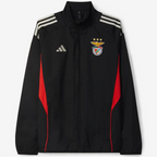 Chaqueta negra y roja 2025/26 con cremallera completa del Benfica
