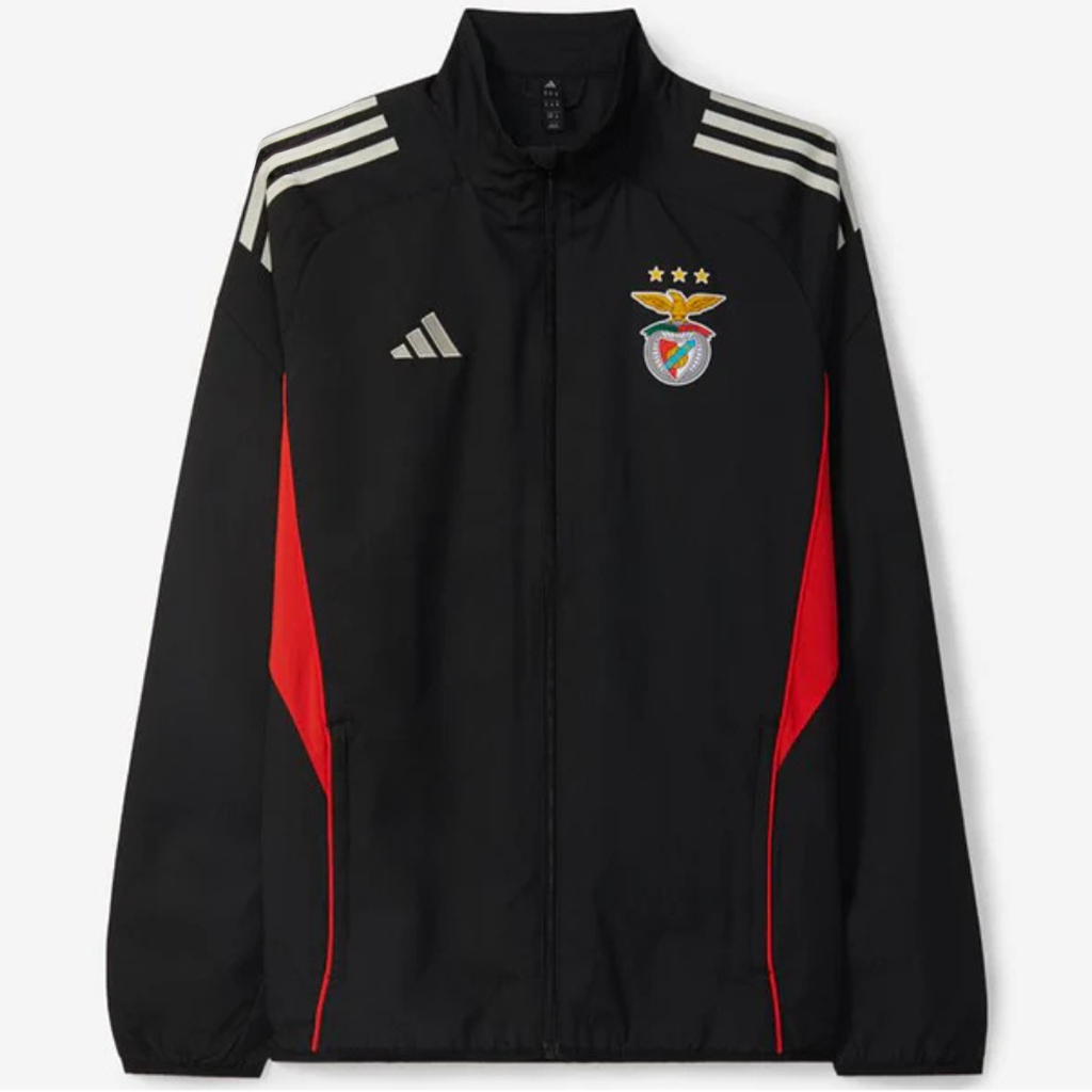 Casaco preto e vermelho 2025/26 fecho completo Benfica