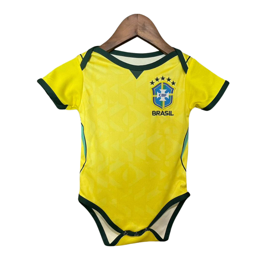 Body Baby Brazil Amarelo/Verde Brasil Word Cup 2026