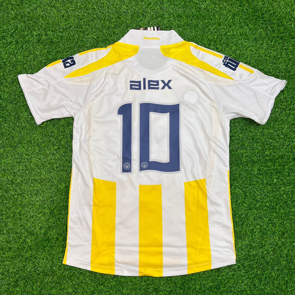 Alex de Souza Fenerbahçe 2007-2008 White Retro Kit Jersey – | Trikot | Maillot Soccer Shirt