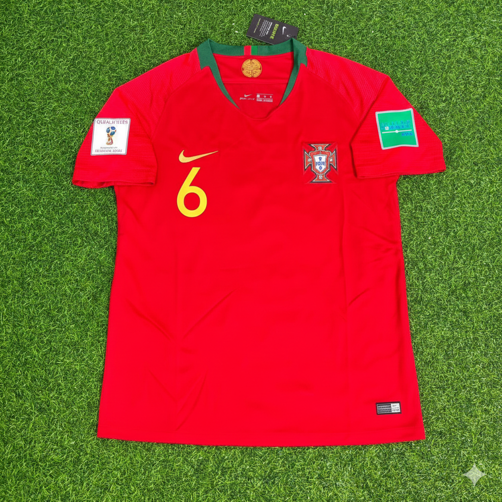 Jose Fonte Portugal 2018 World Cup Red Retro Football Jersey