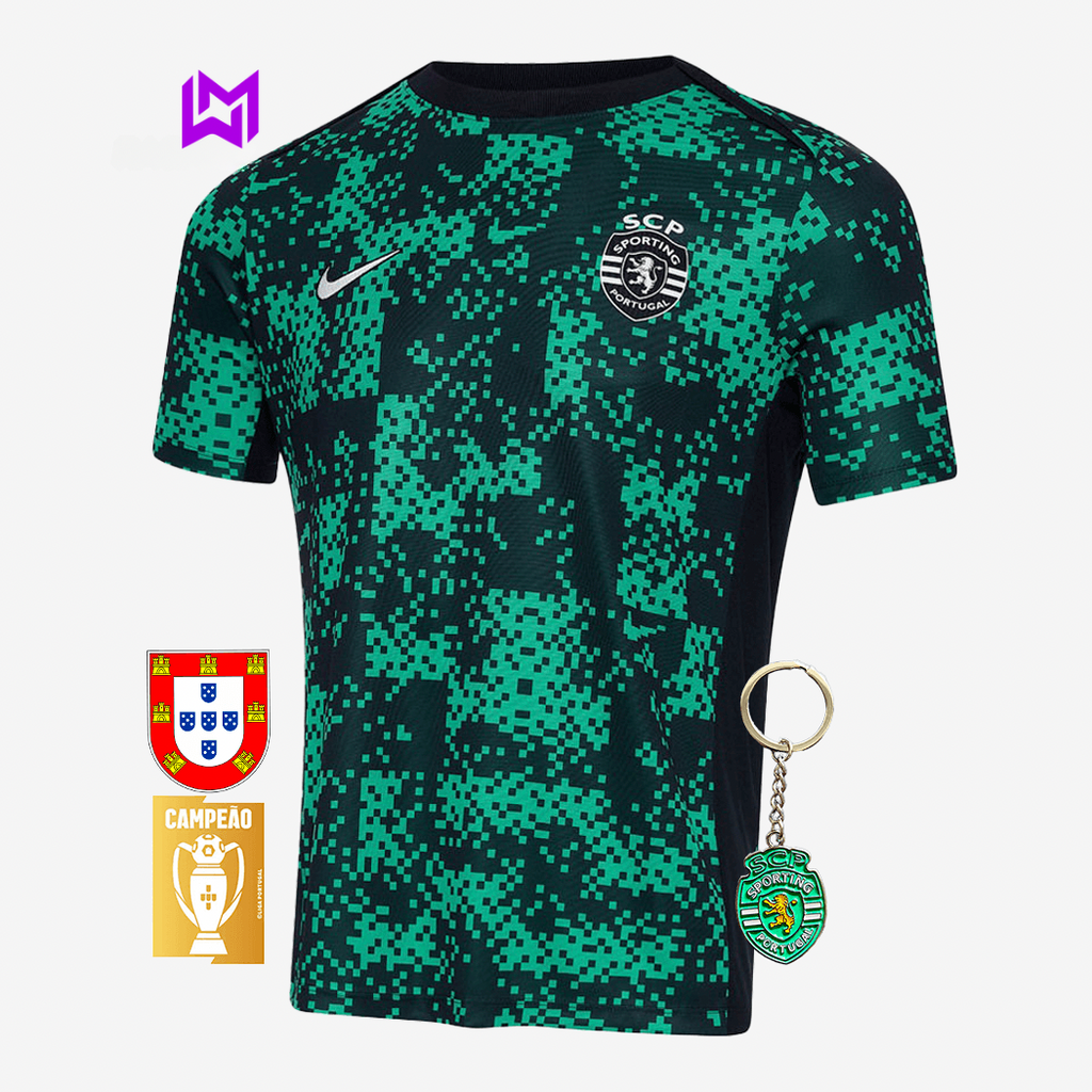 Camisola Sporting Aquecimento 2024/25 - ÚLTIMAS UNIDADES! 🔥💚