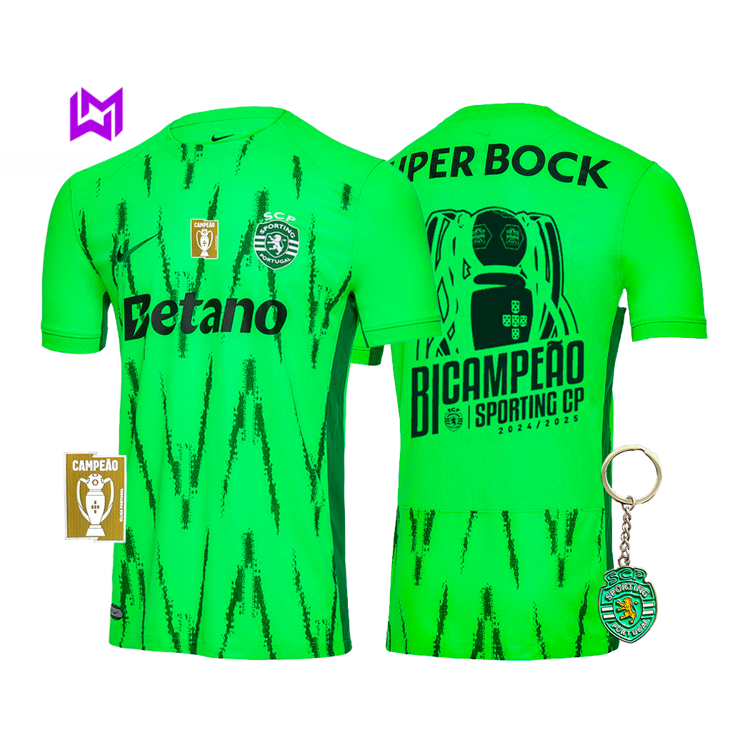 CAMISETA DEL Sporting Verve, BICAMBRES 2024/25 - ¡MODELO EXCLUSIVO! 🦁🏆 