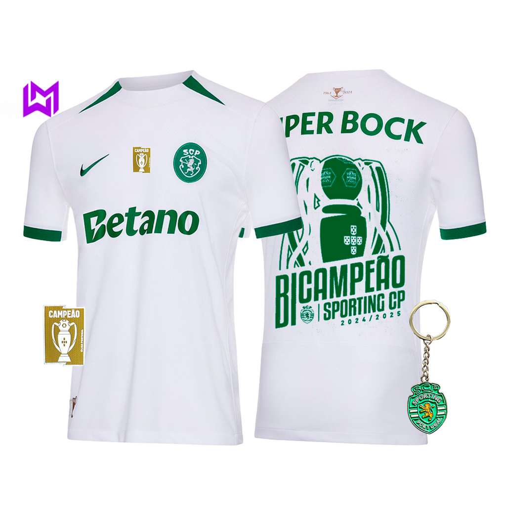 Camisola Sporting Alternativa BICAMPEÃO 2024/25 - MODELO EXCLUSIVO! 🦁🏆