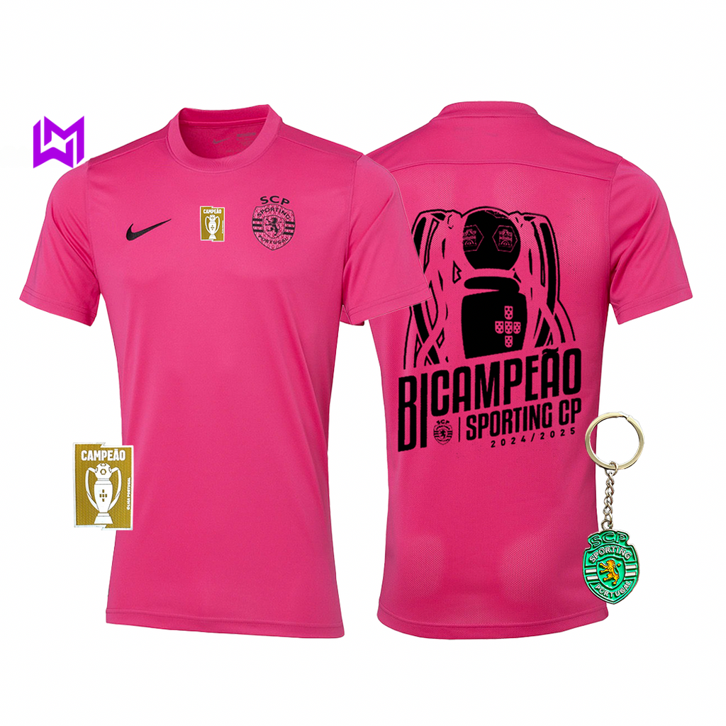 Camiseta Rosa de Octubre del Sporting - BICAMBRES 2024/25 - ¡MODELO EXCLUSIVO! 🦁🏆 