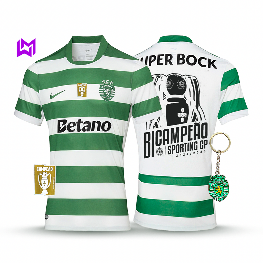 Camisola Sporting Principal BICAMPEÃO 2025/26 - LANÇAMENTO! 🦁🏆