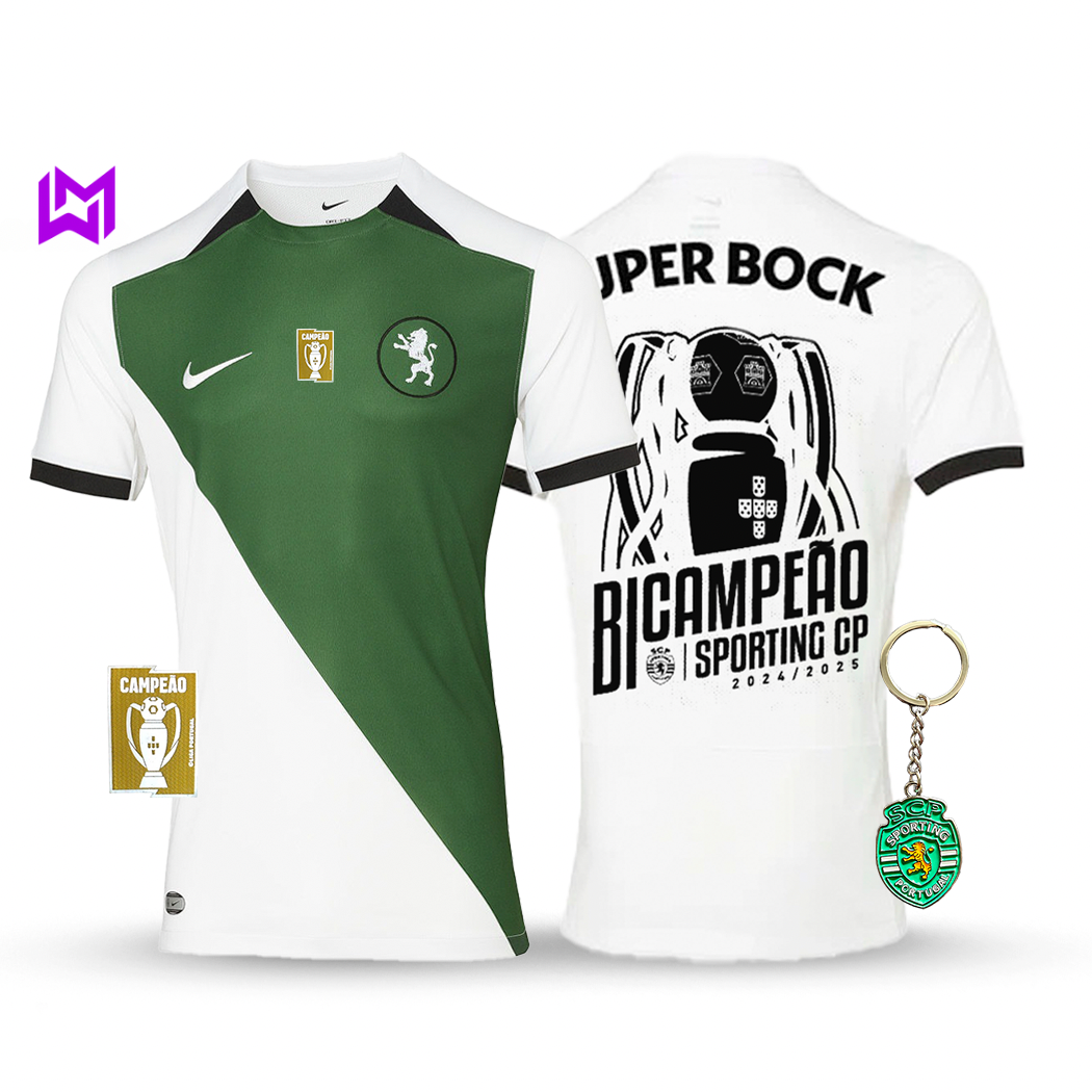 CAMISETA DEL Sporting Stromp, BICAMBRES 2024/25 - ¡MODELO EXCLUSIVO! 🦁🏆 