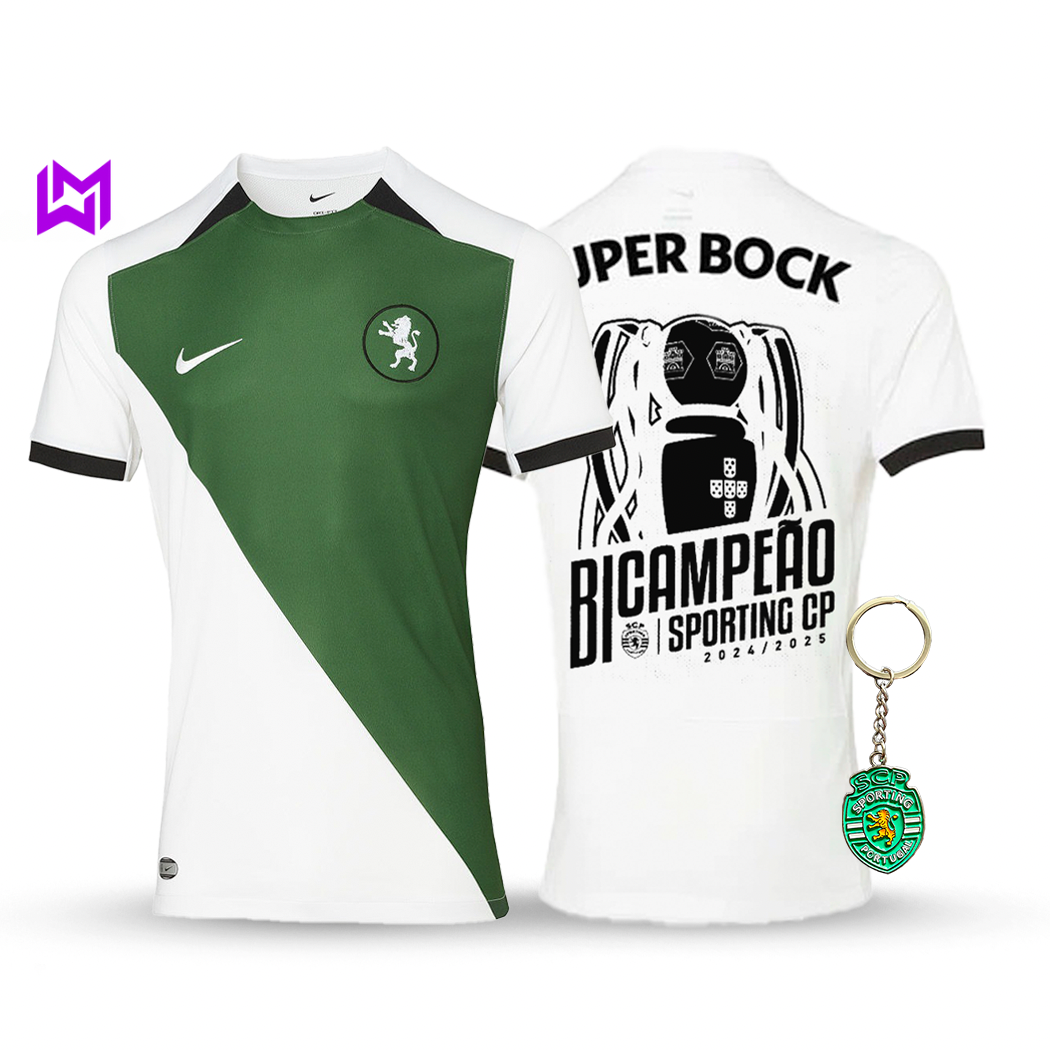 CAMISETA DEL Sporting Stromp, BICAMBRES 2024/25 - ¡MODELO EXCLUSIVO! 🦁🏆 