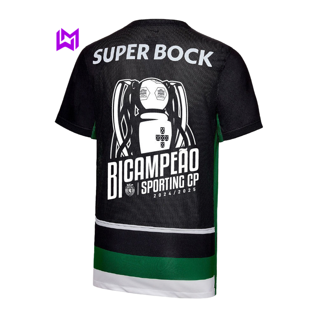 Conjunto Infantil Sporting Principal BICAMPEÃO 2024/25 - MODELO EXCLUSIVO! 🦁🏆