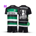 Conjunto Infantil Sporting Principal BICAMPEÃO 2024/25 - MODELO EXCLUSIVO! 🦁🏆