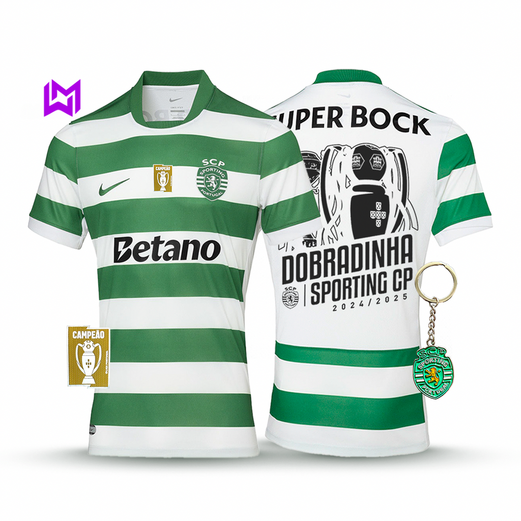Camiseta de local del Sporting DOBLE 2025/26 - ¡NUEVO LANZAMIENTO! 🦁🏆🏆