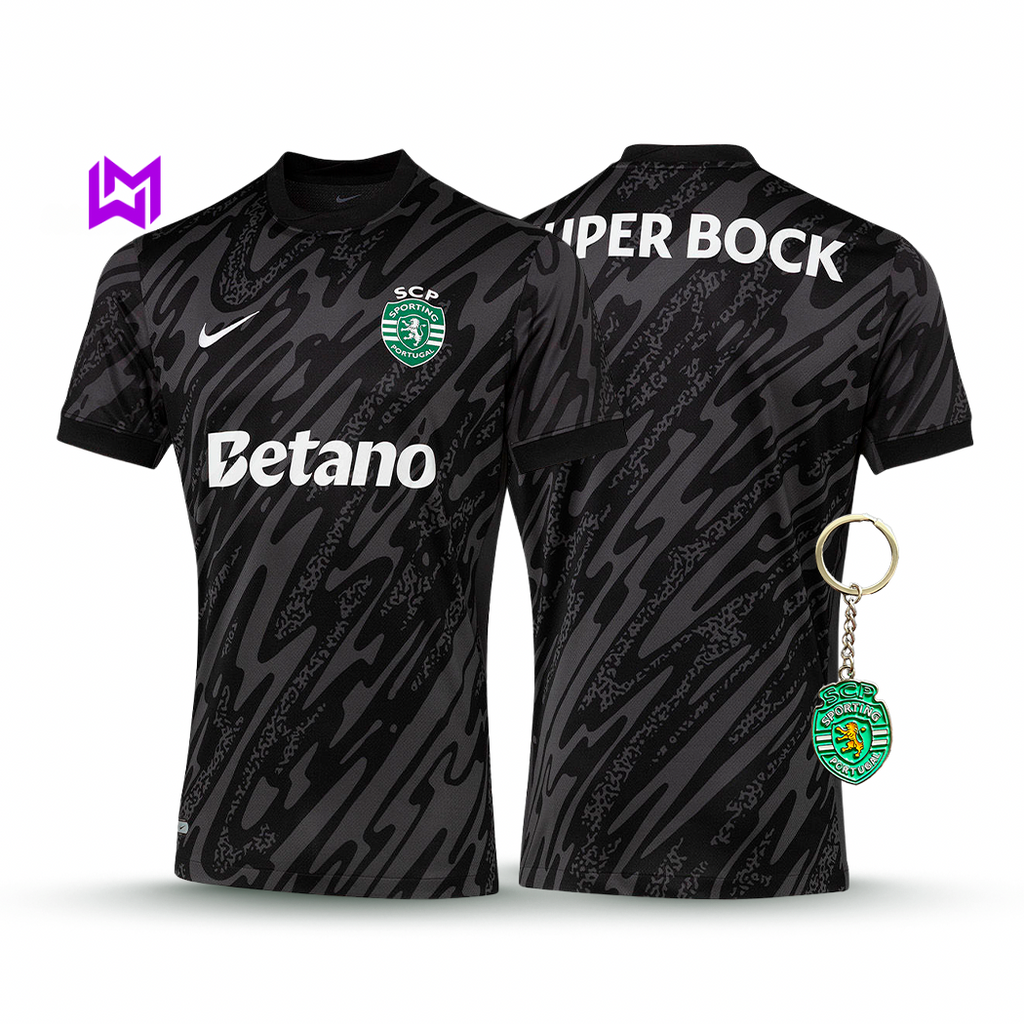 Camiseta de portero del Sporting, negra, 2025/26 - ¡ÚLTIMAS UNIDADES! 🔥💚 
