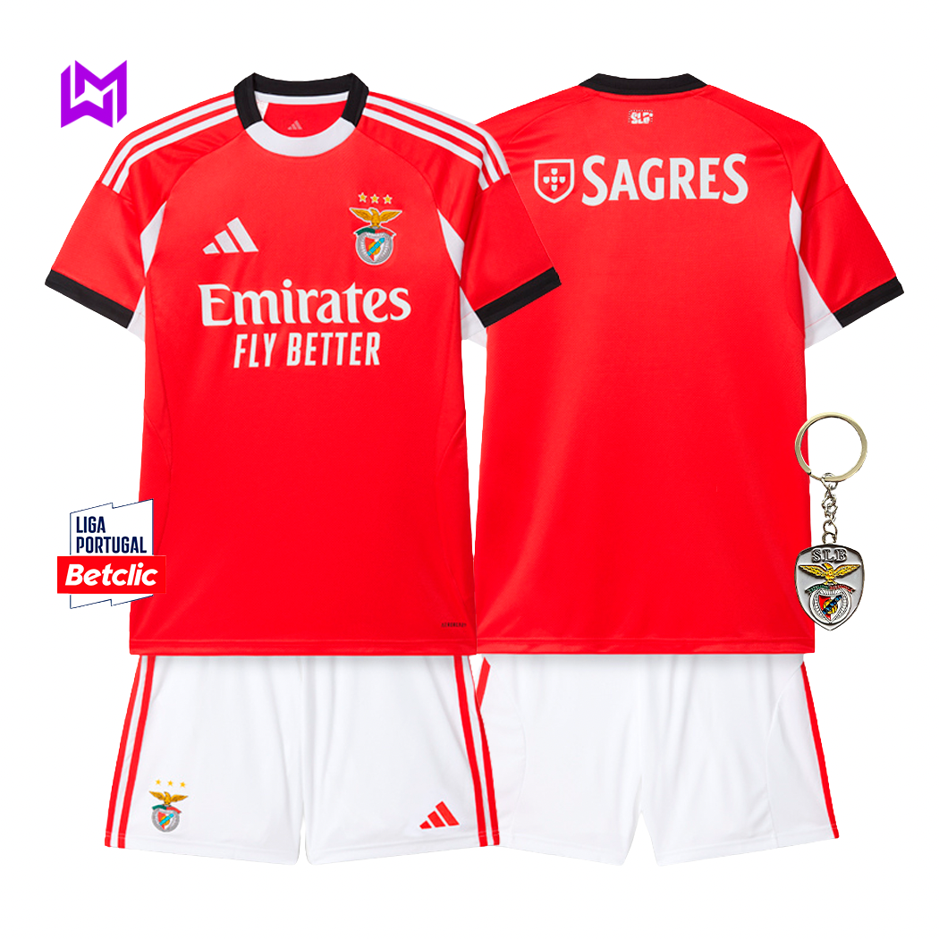 Equipación local del Benfica para niño 2025/26 - ¡ÚLTIMAS UNIDADES! 🔥🦅 