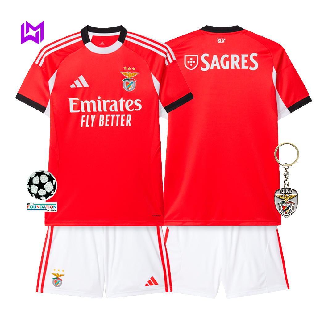 Equipación local del Benfica para niño 2025/26 - ¡ÚLTIMAS UNIDADES! 🔥🦅 