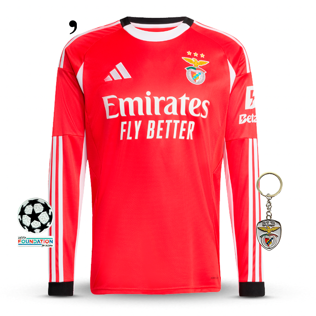 Camisola Benfica Manga Longa Principal 2025/26 - ÚLTIMAS UNIDADES!