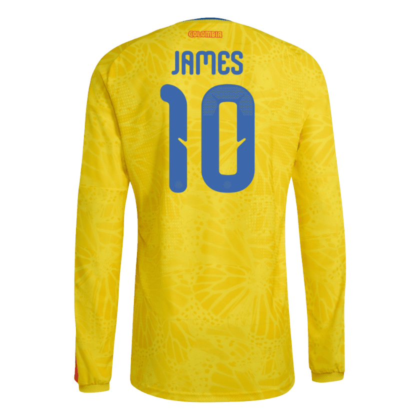 James Rodriguez Long Sleeve Colombia Home - Fan Version World Cup 2026