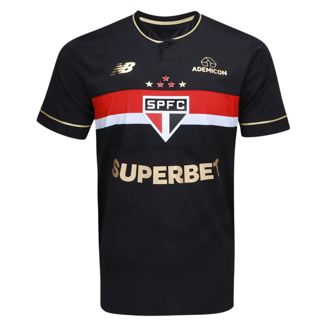 Camisa Sao Paulo Tricolor Third 25/26 - Preta - Fan version