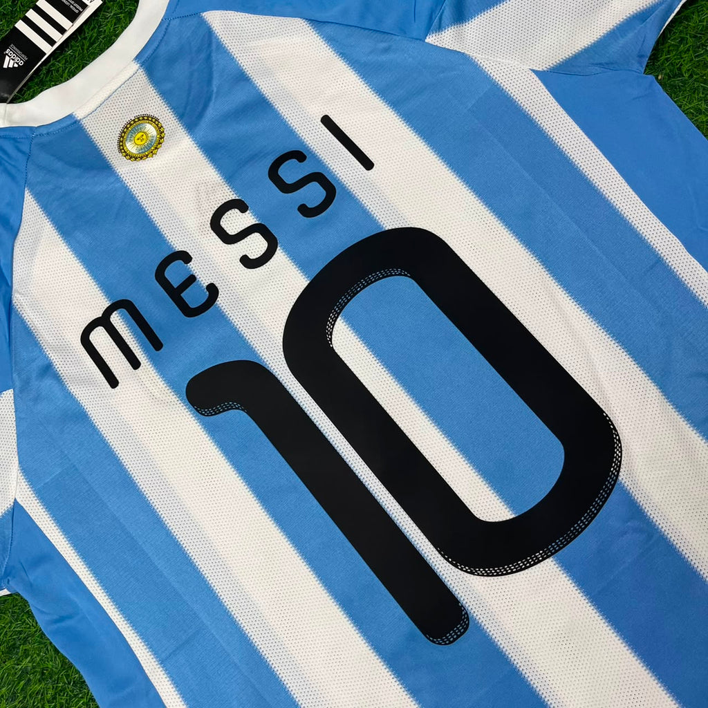 Lionel Messi 10- 2010 World Cup Argentina Retro Jersey