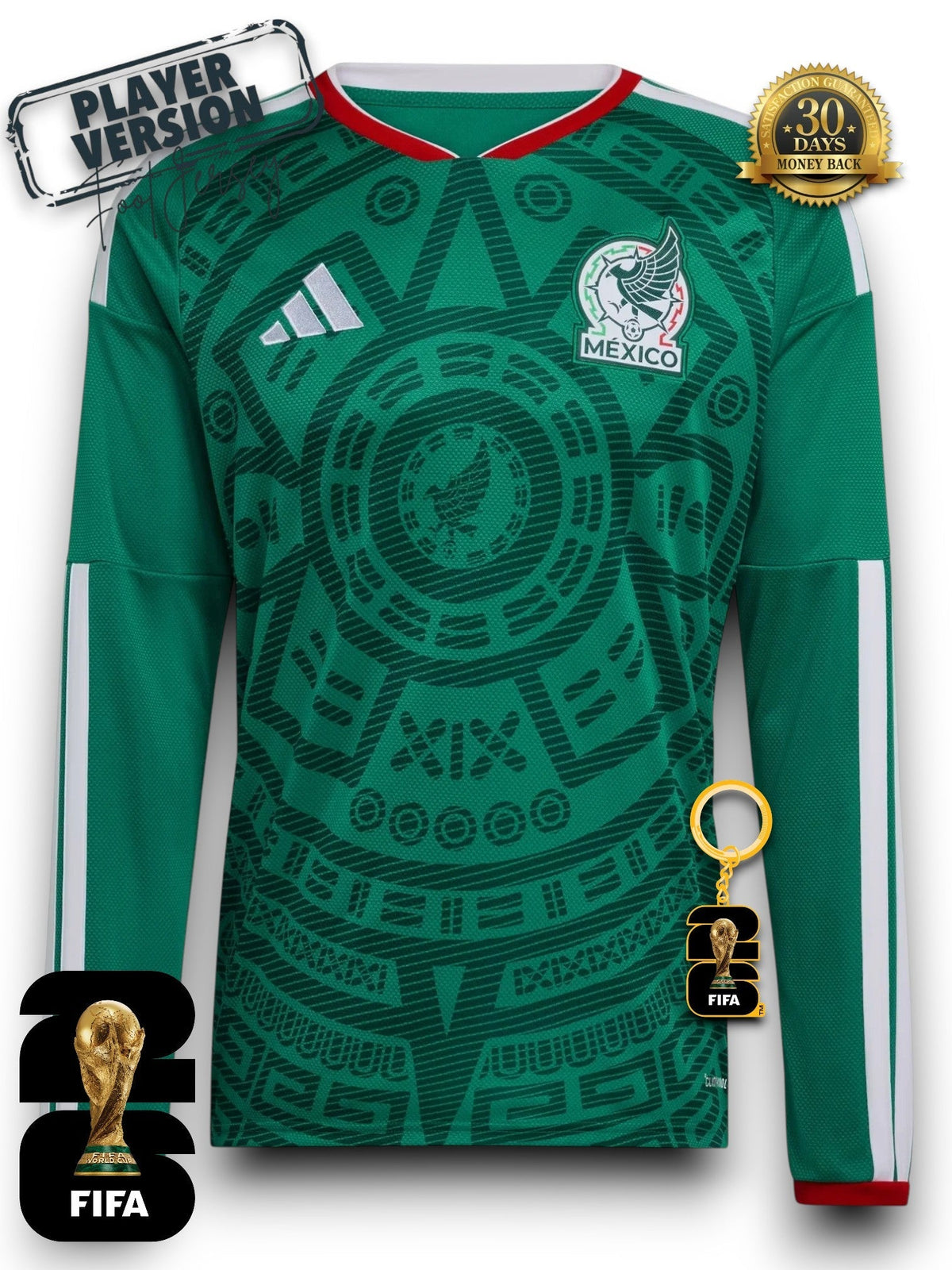 Mexico World Cup 2026 Jersey Player Version - Long Sleeve