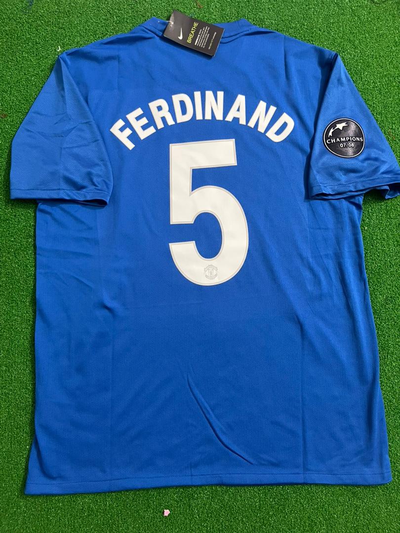 Rio Ferdinand Manchester United 2008 Retro Soccer Jersey Trikot Maillot Soccer Shirt
